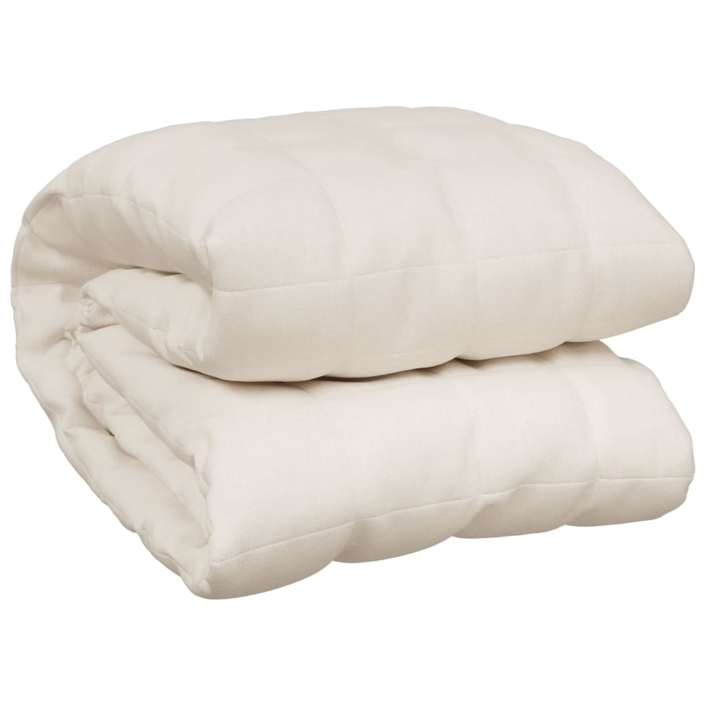 Vidaxx Gewichtsdecke 220x230 cm 11 kg Stoff hellcreme
