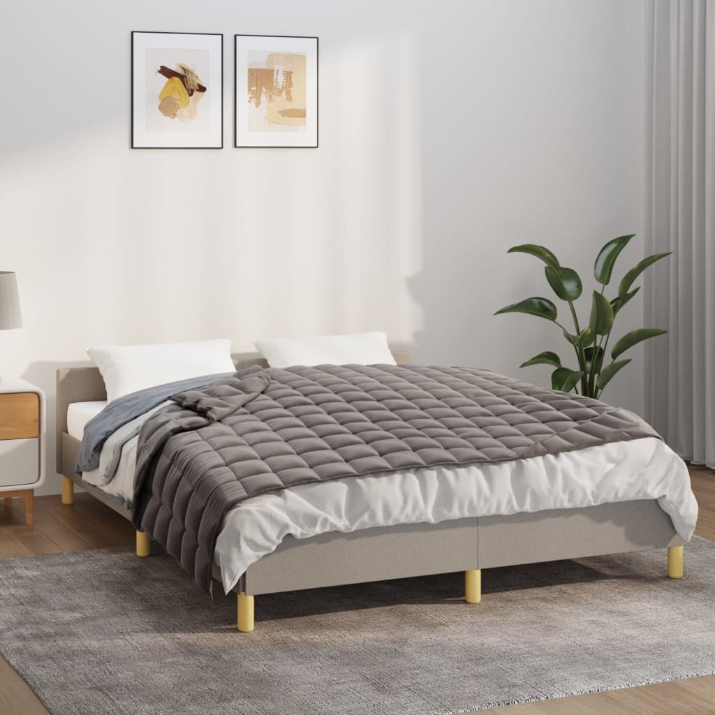 Vidaxx Gewichtsdecke 135x200 cm 10 kg Stoff grau