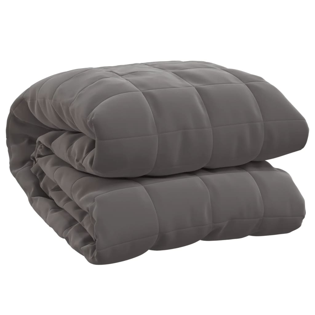 VIDAXL Coperta debole 200x220 cm 9 kg di tessuto grigio