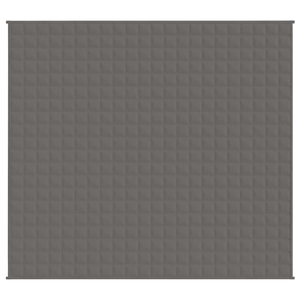 VIDAXL Coperta debole 200x220 cm 9 kg di tessuto grigio