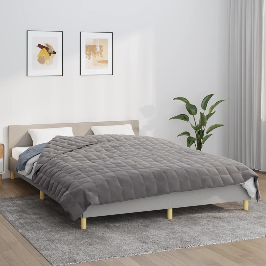 VIDAXL FAIBLAGE COUVERTURE 220X240 cm 15 kg de gris de tissu