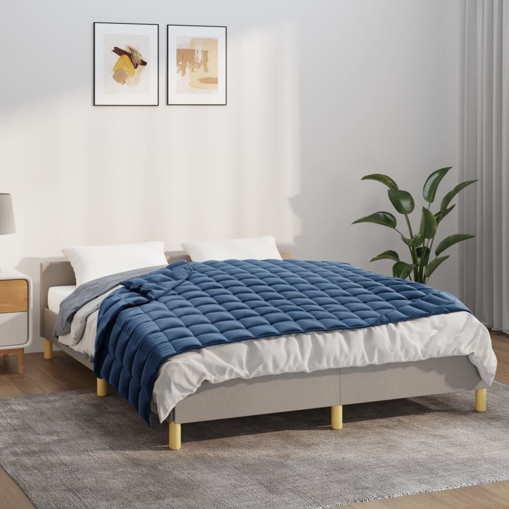 VIDAXL FAIBLAGE COUVERTURE 122x183 cm 5 kg de tissu bleu