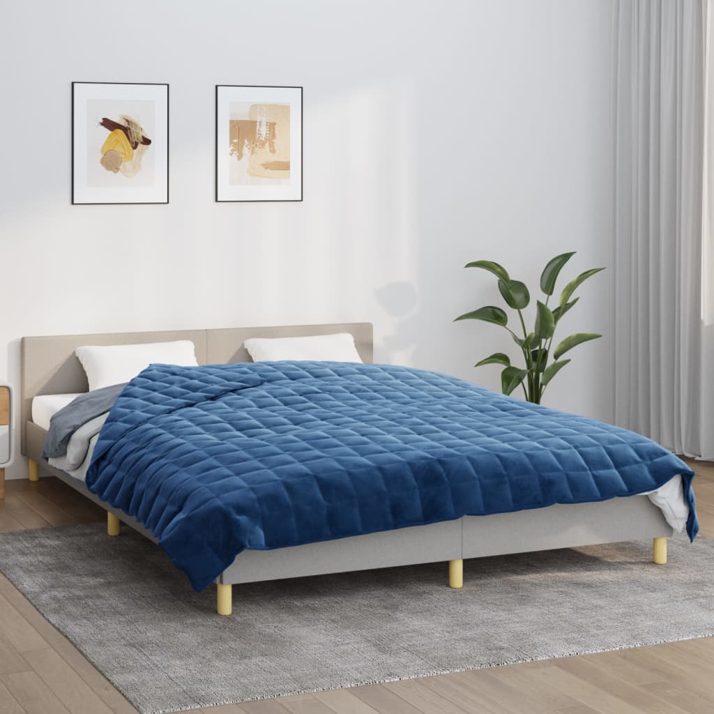 Vidaxx Gewichtsdecke 200x220 cm 13 kg Stoff blau