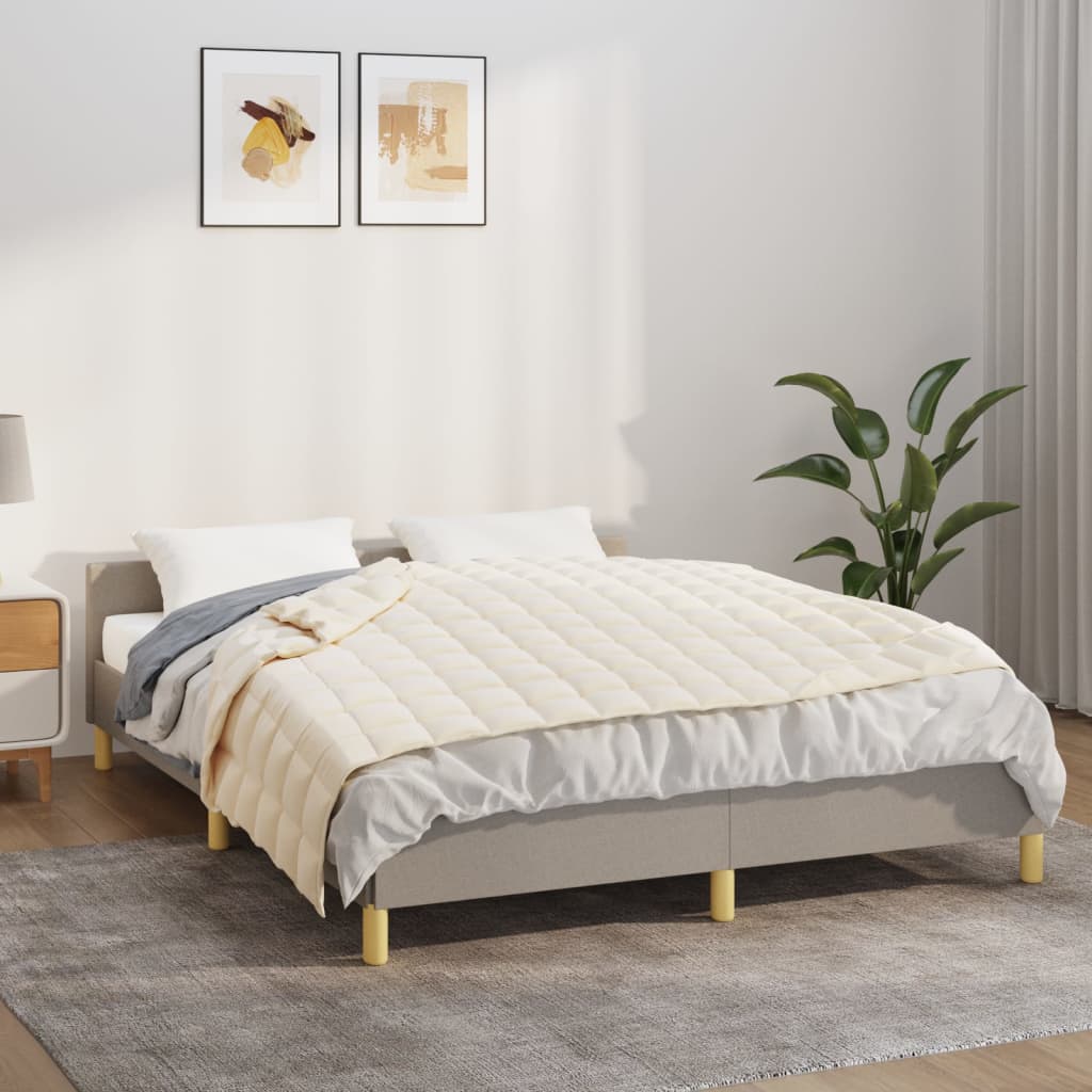 Vidaxx Gewichtsdecke 137x200 cm 6 kg Stoff hellcreme