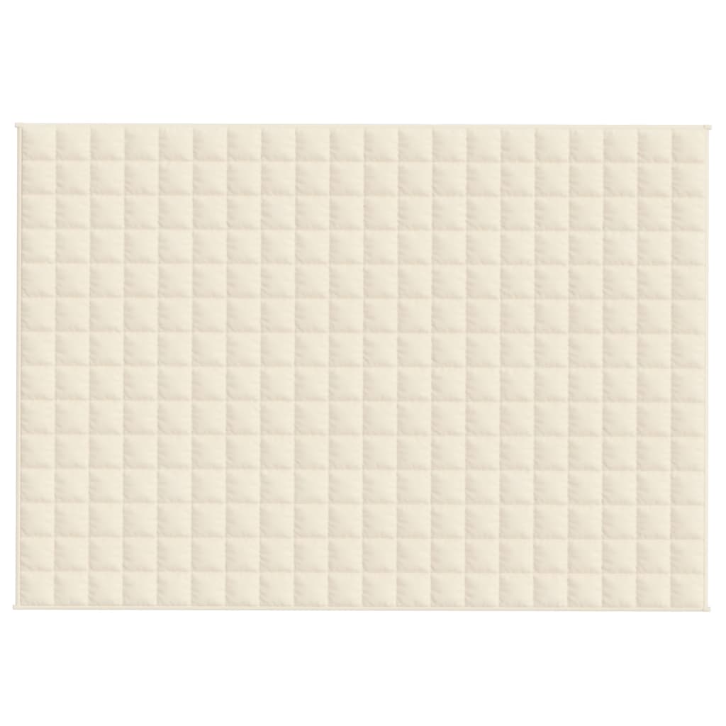 VIDAXL FAIBLAGE COUVERTURE 135x200 cm 10 kg de crème légère en tissu -colore