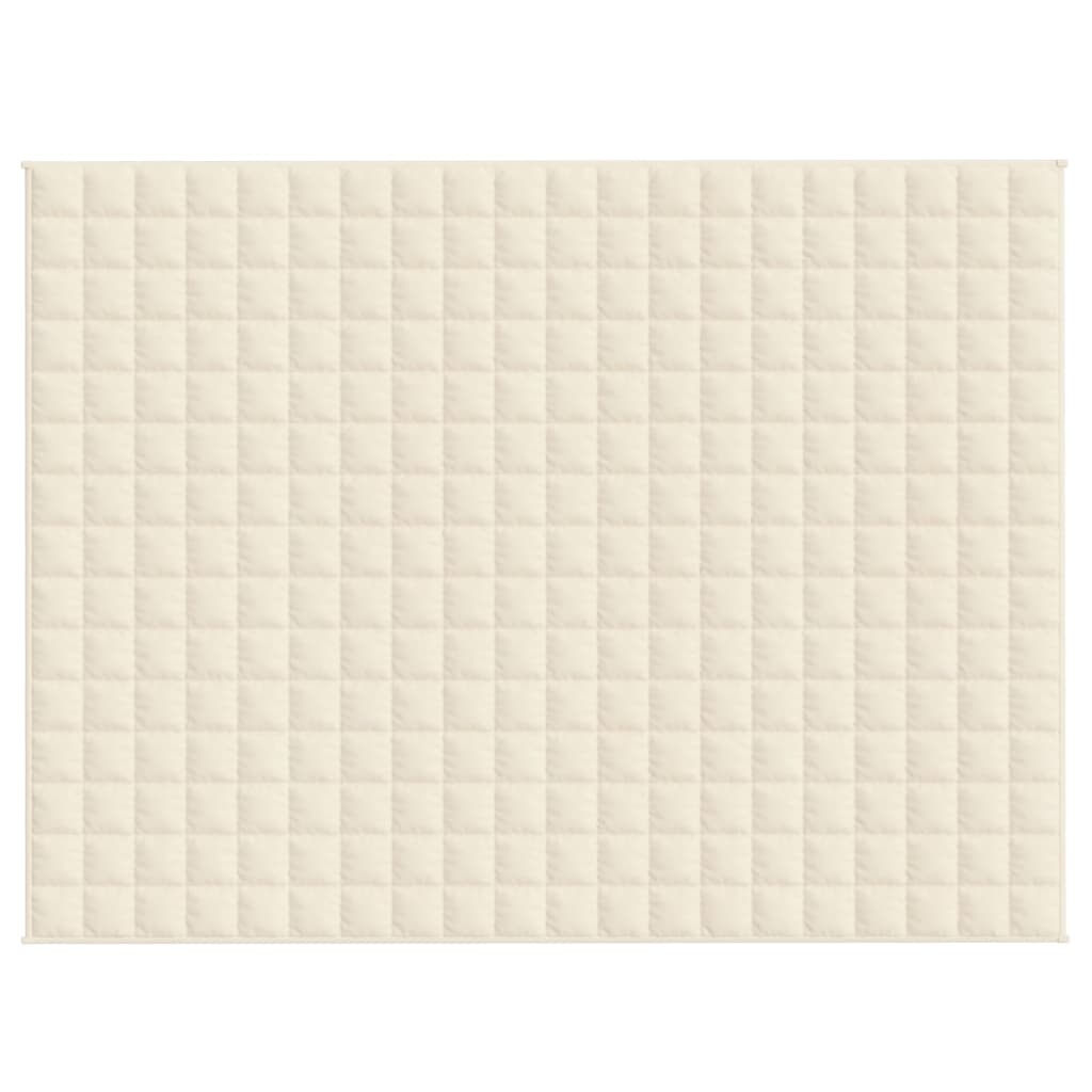 VIDAXL FAIBLAGE COUVERTURE 152x203 cm 7 kg de crème légère en tissu -colore