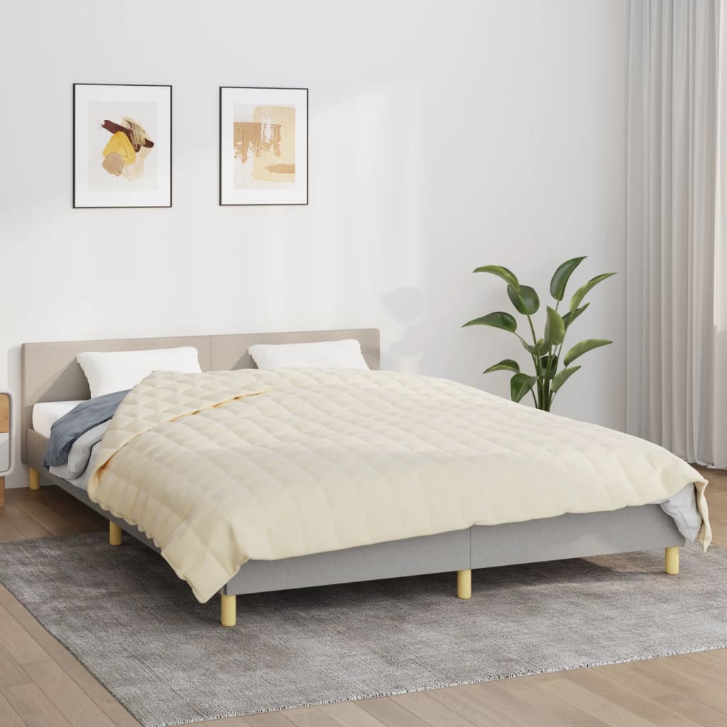 Vidaxx Gewichtsdecke 220x240 cm 11 kg Stoff hellcreme