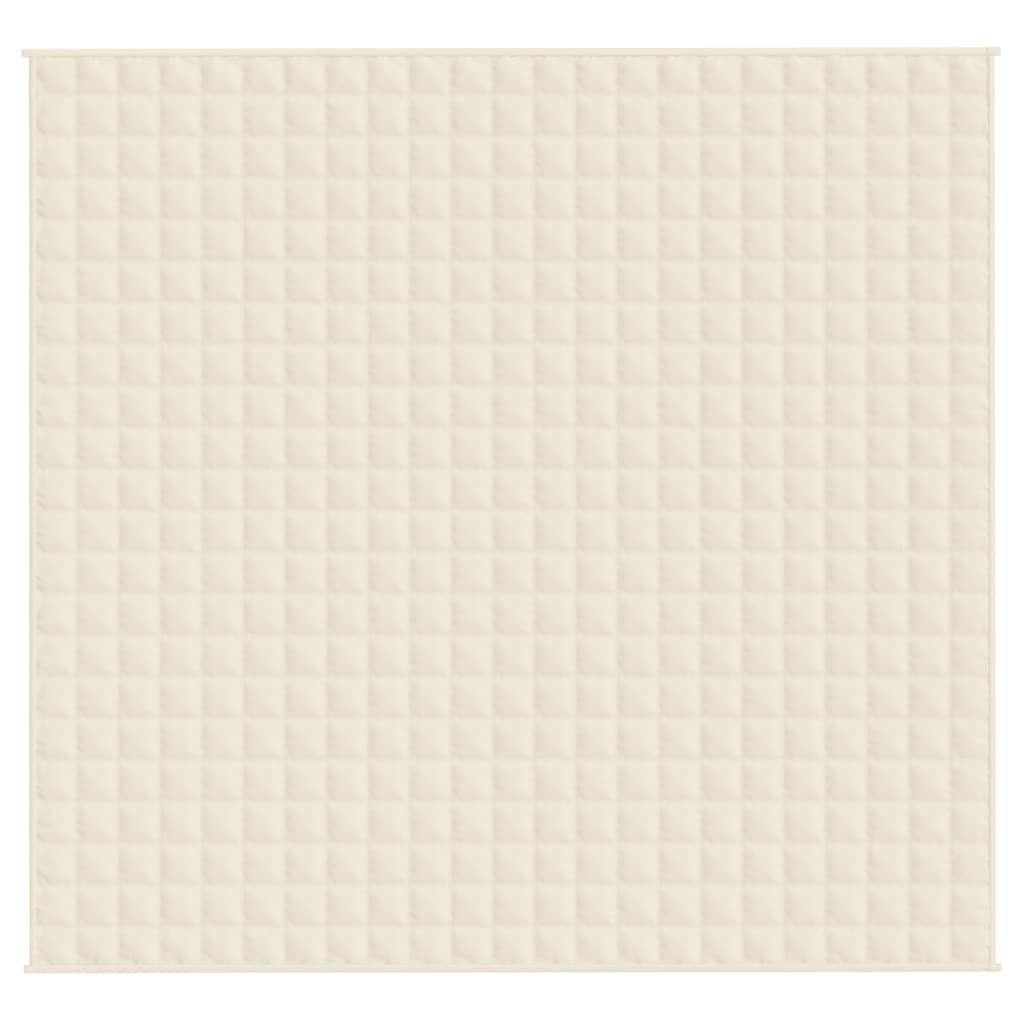 VIDAXL FAIBLAGE COUVERTURE 220X230 CM 15 kg Crème légère en tissu -colore