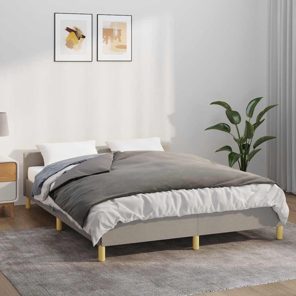 VidaXL Gewichtsdecke mit Bezug 140x200 cm 10 kg Stoff grau