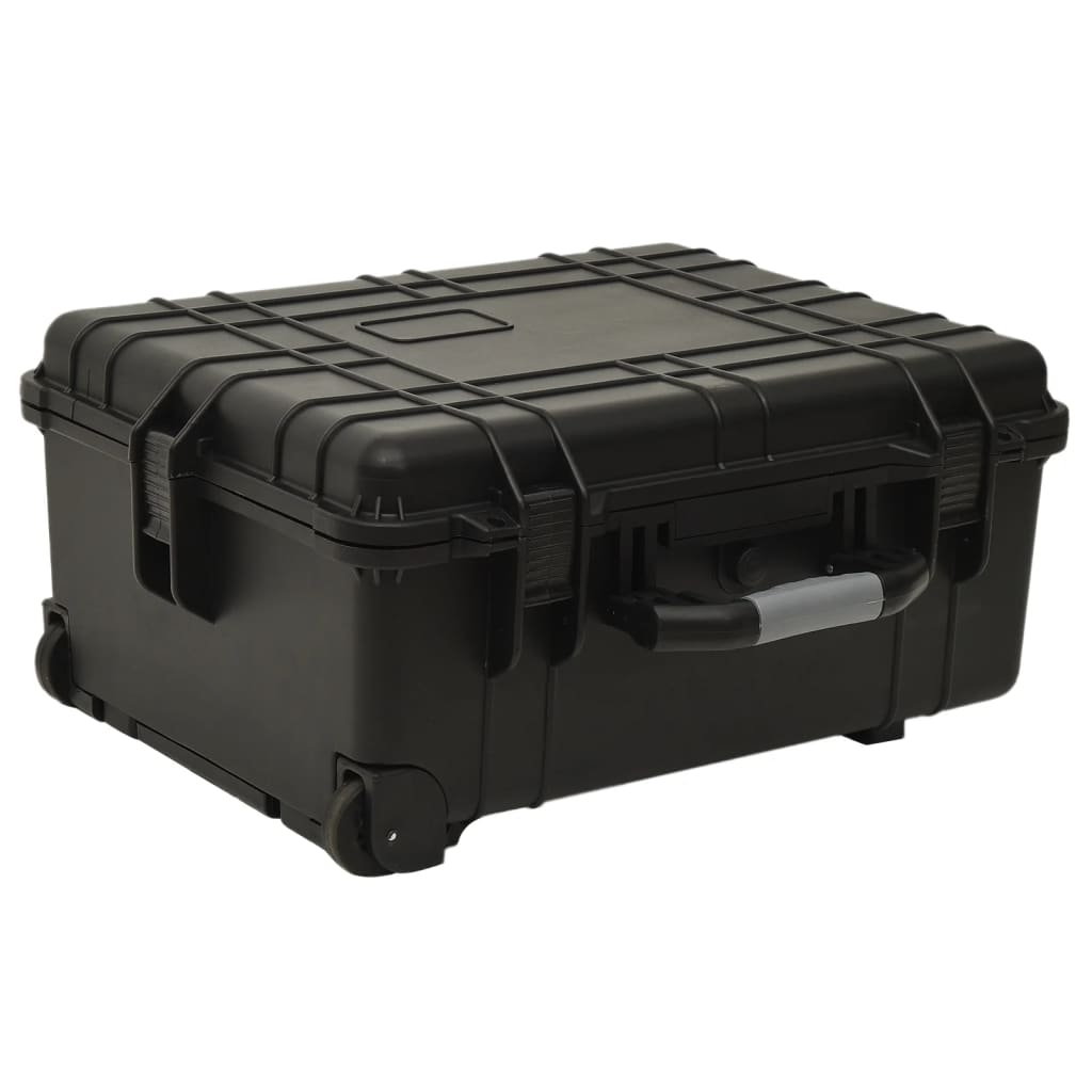 Vidaxl flightcase op wieltjes 58x45x27 cm pp zwart