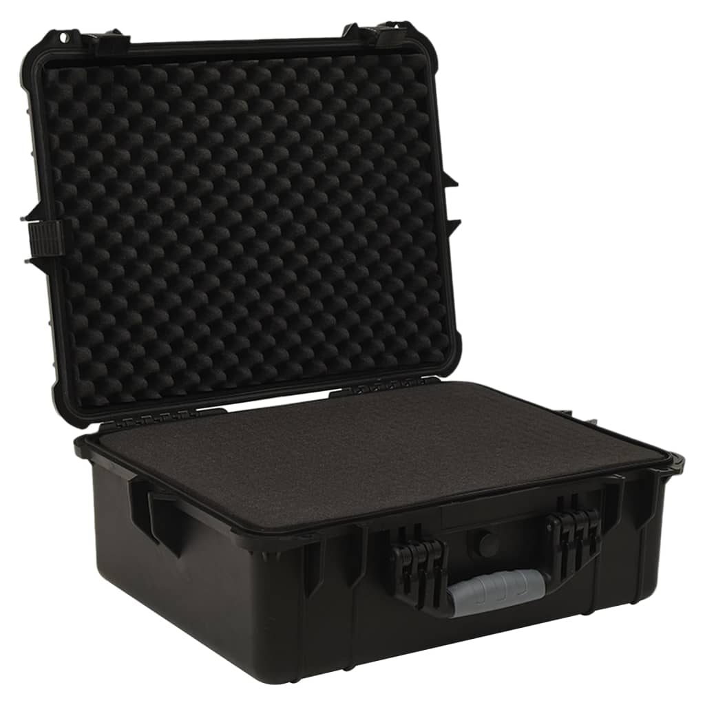 Vidaxl flightcase draagbaar 55x43x21 cm pp zwart