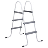VidaXL Schwimmbadleiter 84 cm Stahlgrau
