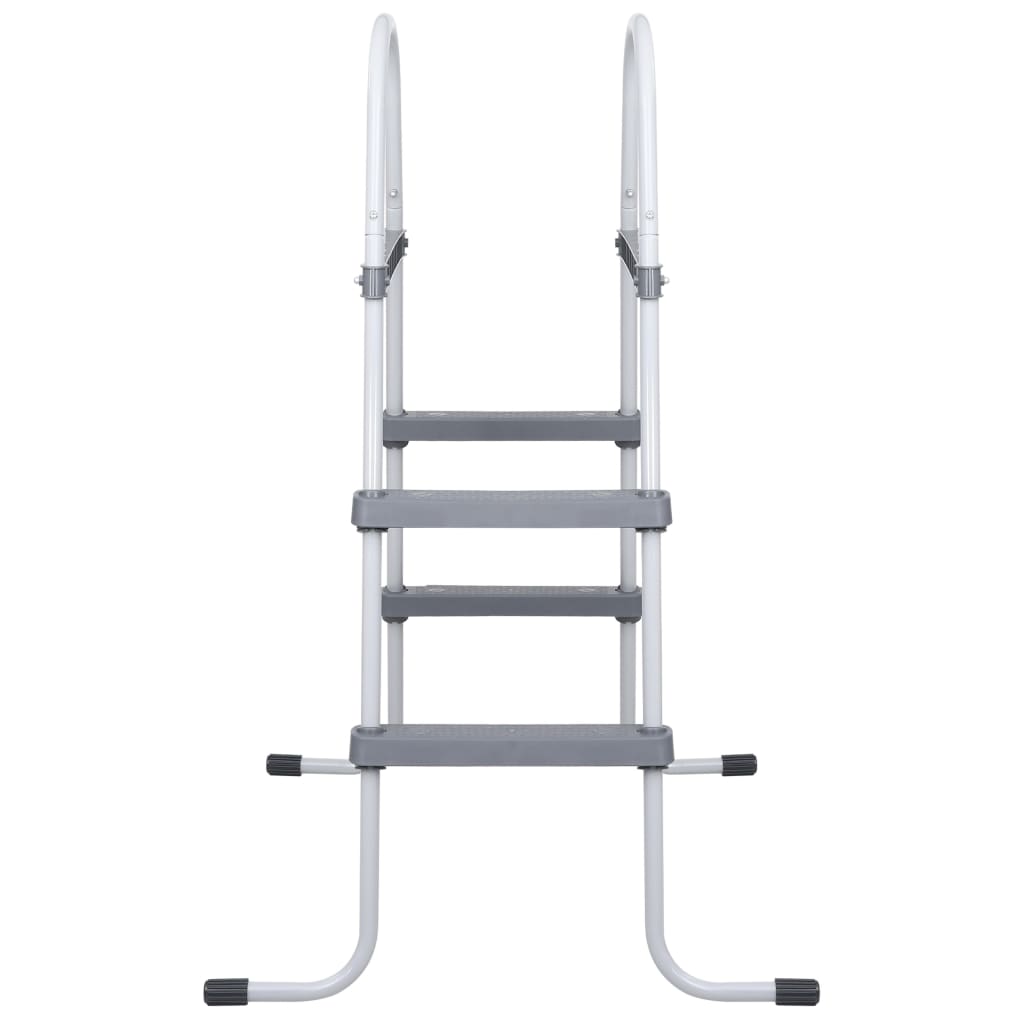 VidaXL Schwimmbadleiter 84 cm Stahlgrau