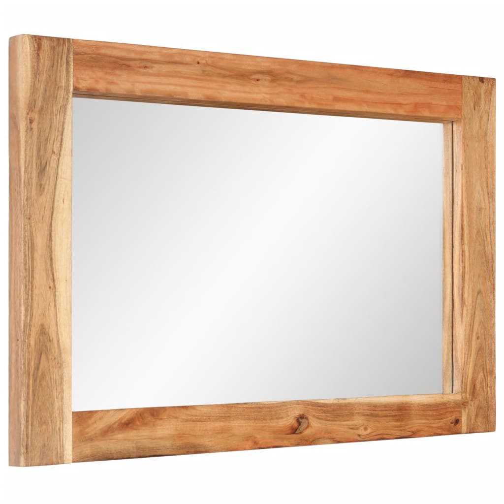 Miroir Vidaxl 70x50 cm en bois et verre acacia solide