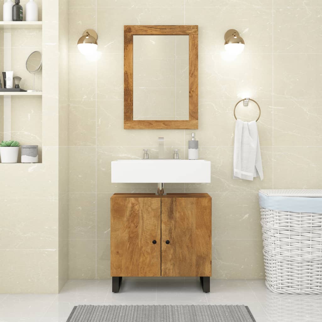 VidaXL-Spiegel 70x50 cm aus massivem Mangoholz und Glas