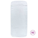 Serviettes de brin de vidaxl 2 pcs 400 g m² 75x200 cm tissu blanc