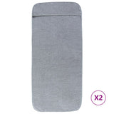 VidaXL Strandtücher 2 Stück 400 g m² 60x135 cm Stoff grau