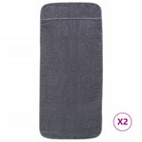 Vidaxx Strandtücher 2 Stück 400 g m² 75x200 cm Stoff Anthrazit