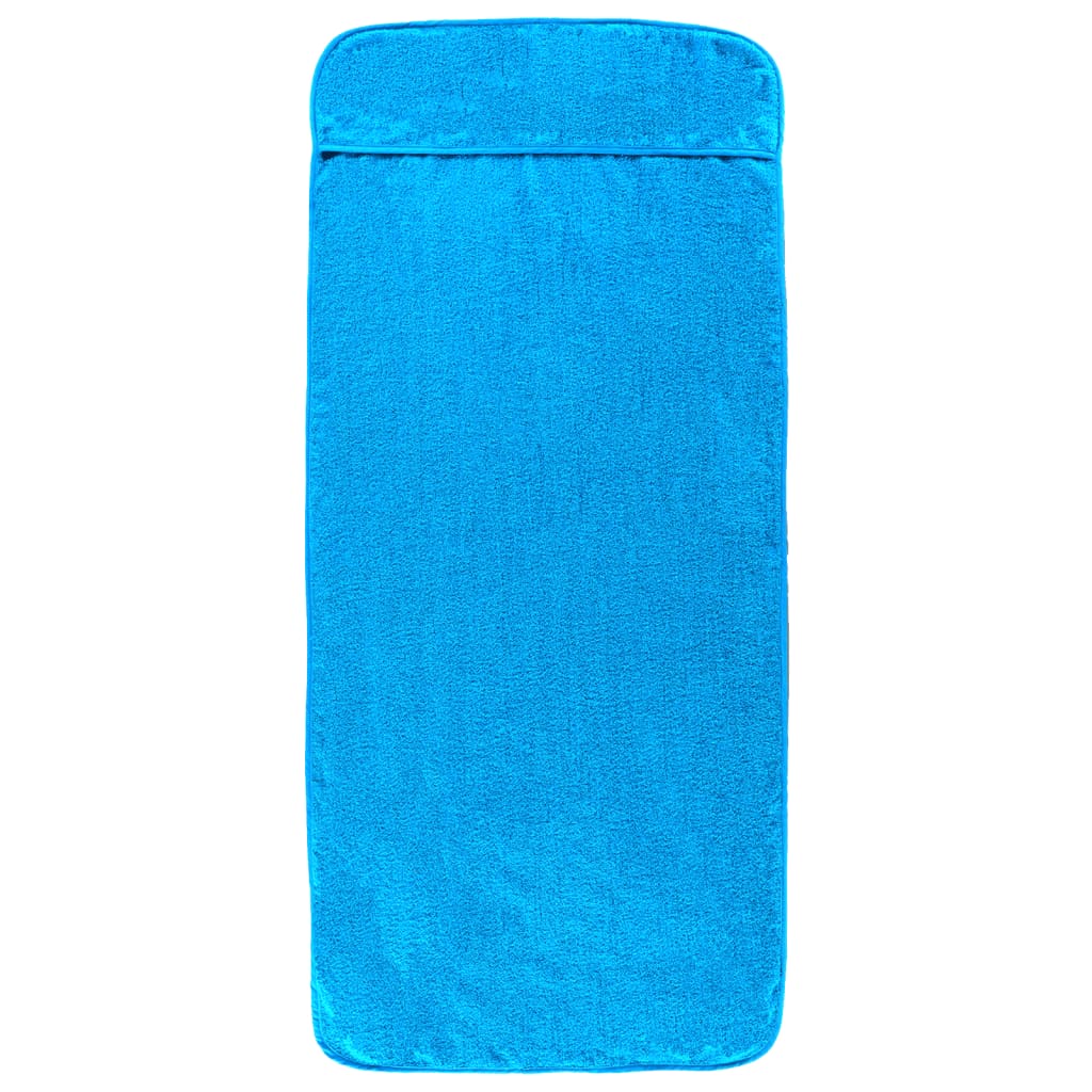 Serviettes de brin de vidaxl 2 pcs 400 g m² 75x200 cm Turquoise en tissu