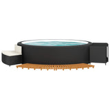 Vidaxl Hottub-ibouw Poly Rattan och Solid Acaciahout Black