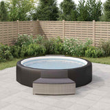 Bancs de spa Vidaxl avec oreillers 2 St Poly Rattan Gray