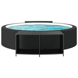 VidaXL Lagerregale 2 Stk. Poly Rattan Schwarz