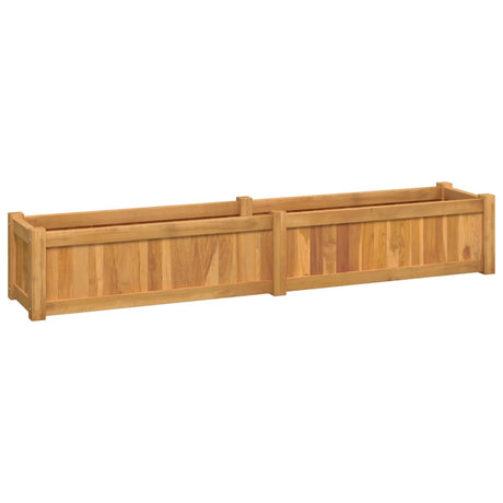 VidaXL Pflanzgefäß erhöht 150x30x25 cm aus massivem Teakholz