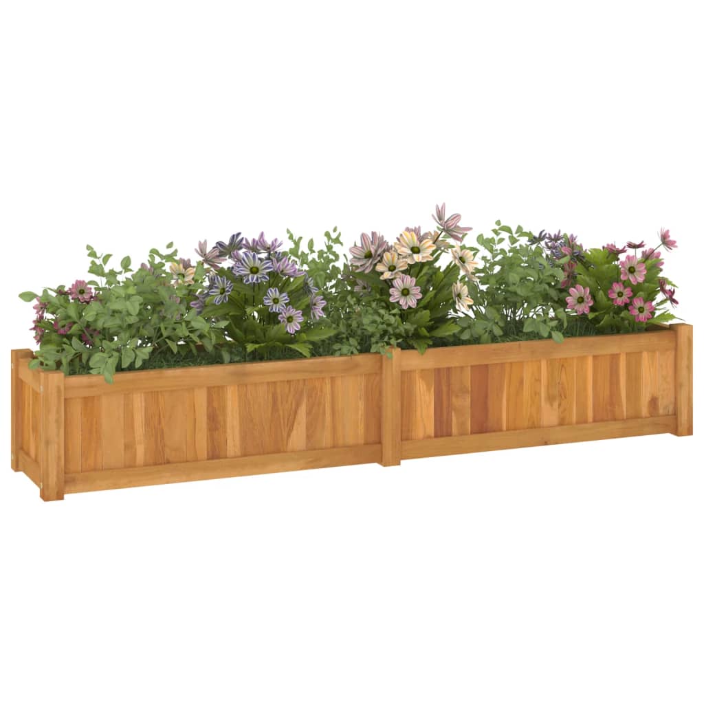 Vidaxl Planter hevet 150x30x25 cm solid teak tre