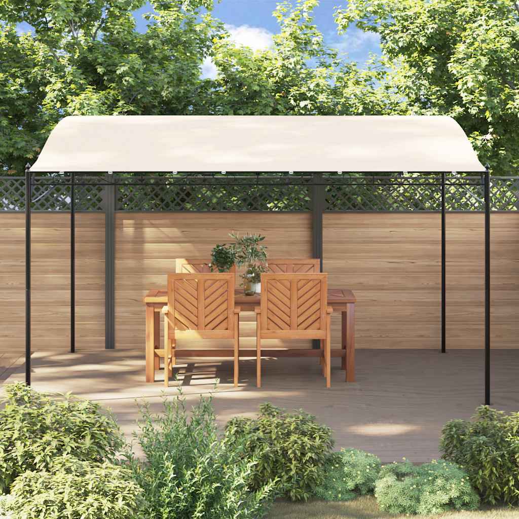 VidaXL Markise 4x3 m 180 g m² Stoff und Stahl cremefarben