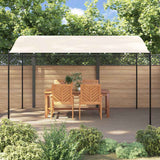 VidaXL Markise 4x3 m 180 g m² Stoff und Stahl cremefarben
