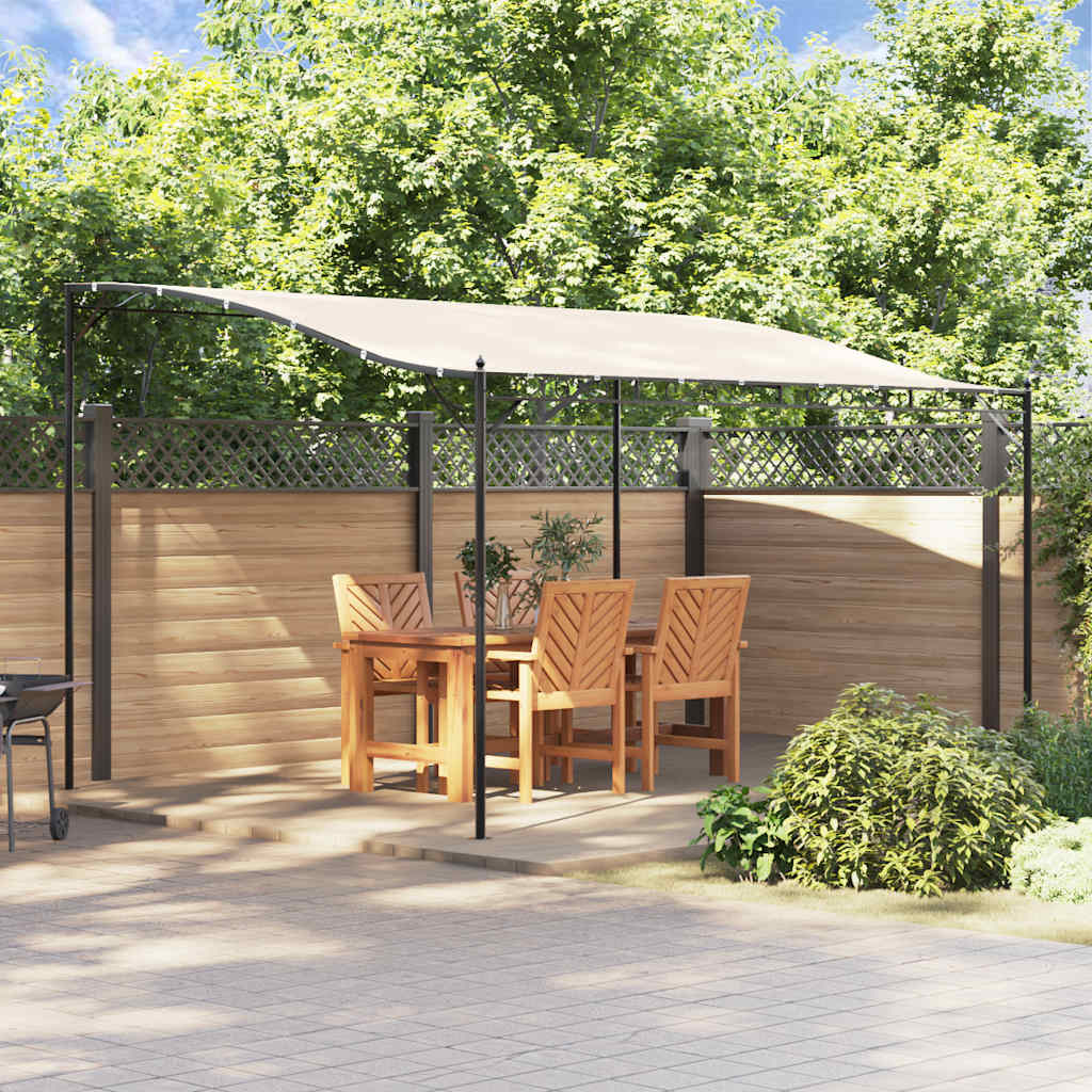VidaXL Markise 4x3 m 180 g m² Stoff und Stahl cremefarben