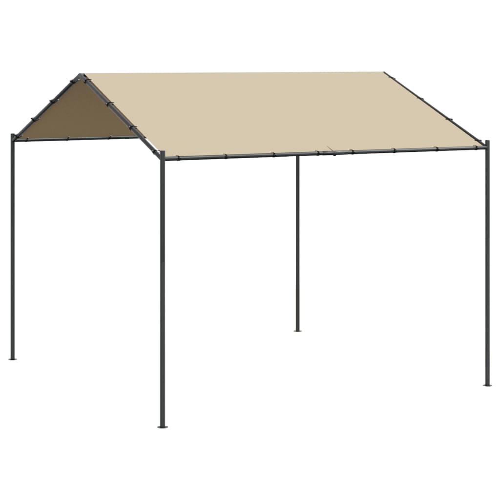 Vidaxl Garden Pavilion 3x3 m Stahl und Stoff Beige