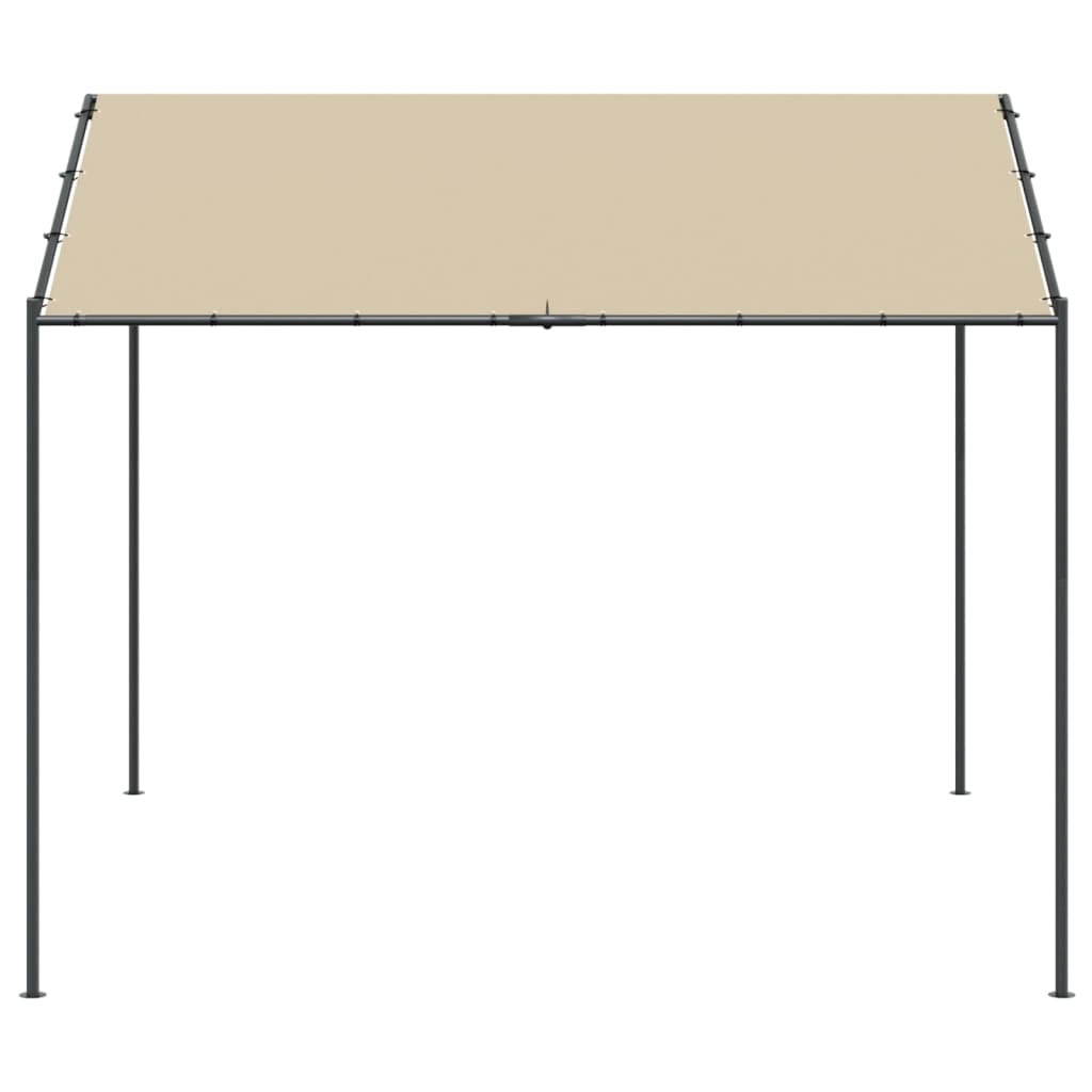 Vidaxl Garden Pavilion 3x3 m Stahl und Stoff Beige