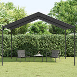 Vidaxl Garden Pavilion 4x4 m Stahl und Stoff Anthrazit -gelöscht