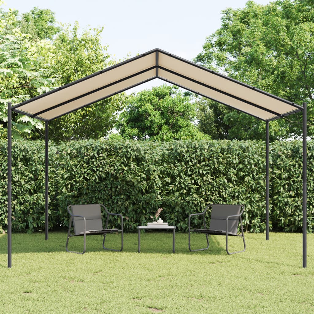 Vidaxxl Gartenpavillon 4x4 m Stahl und Stoff beige
