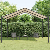 Vidaxxl Gartenpavillon 4x4 m Stahl und Stoff beige