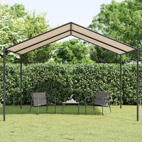 Vidaxxl Gartenpavillon 4x4 m Stahl und Stoff beige