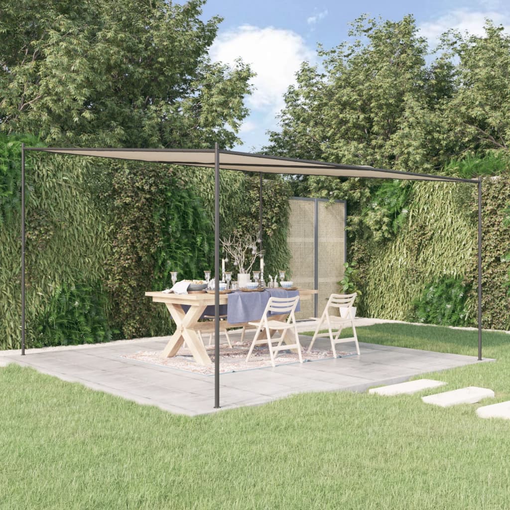 Vidaxx Pavillon 4x4 m 180 g m² Stoff und Stahl Beige