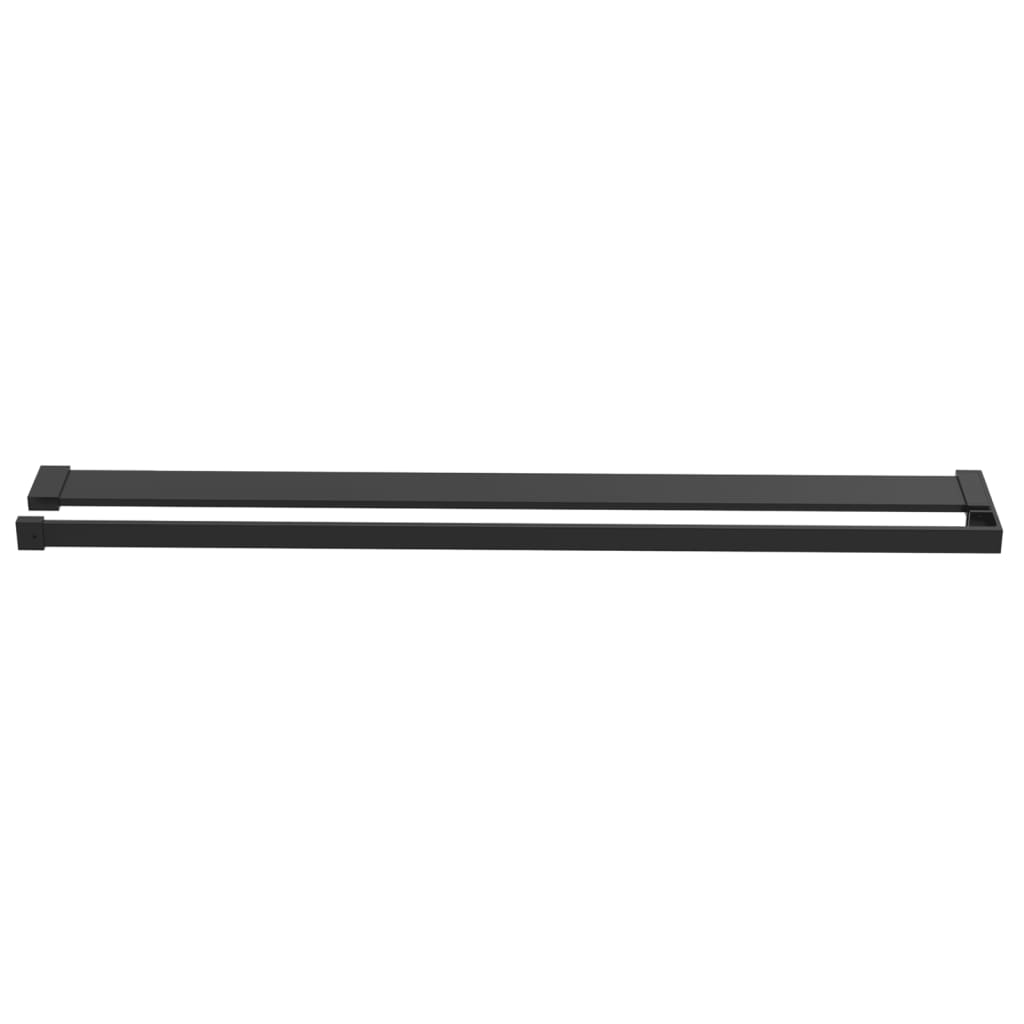 Vidaxl Shower For Walk -En Ducha Muro de 90 cm Negro de aluminio