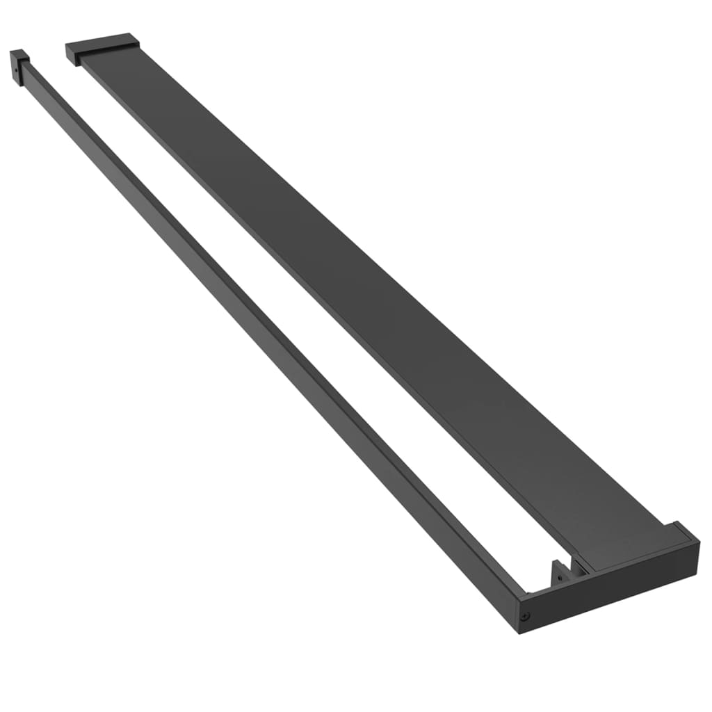 Vidaxl -Dusche für Gehen -in Duschwand 100 cm Aluminium Schwarz