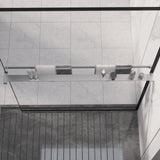 Vidaxx Wandregal für begehbare Duschwand 115 cm Aluminium chromfarben