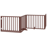 Vidaxx faltbares Hundegitter 4 Paneele 320 cm Pappelholz braun