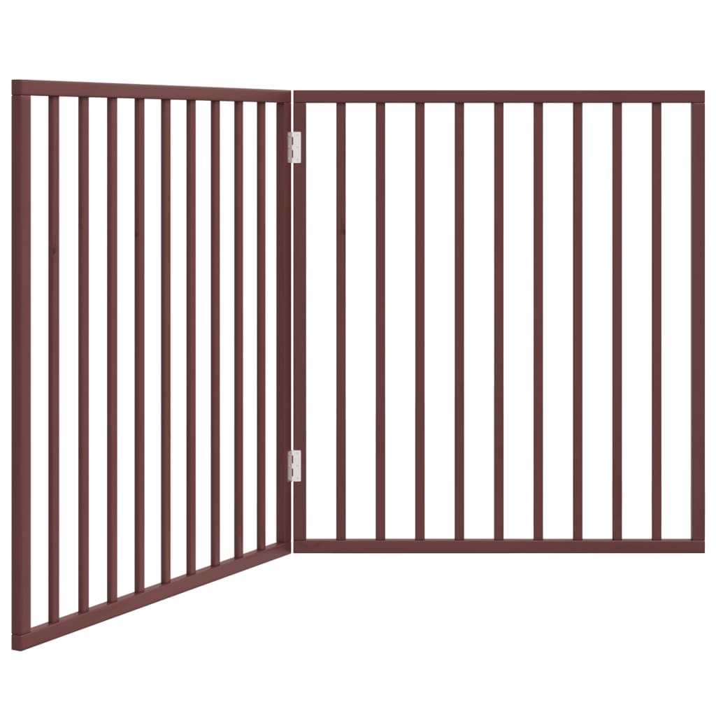 Vidaxx faltbares Hundegitter 2 Paneele 160 cm Pappelholz braun
