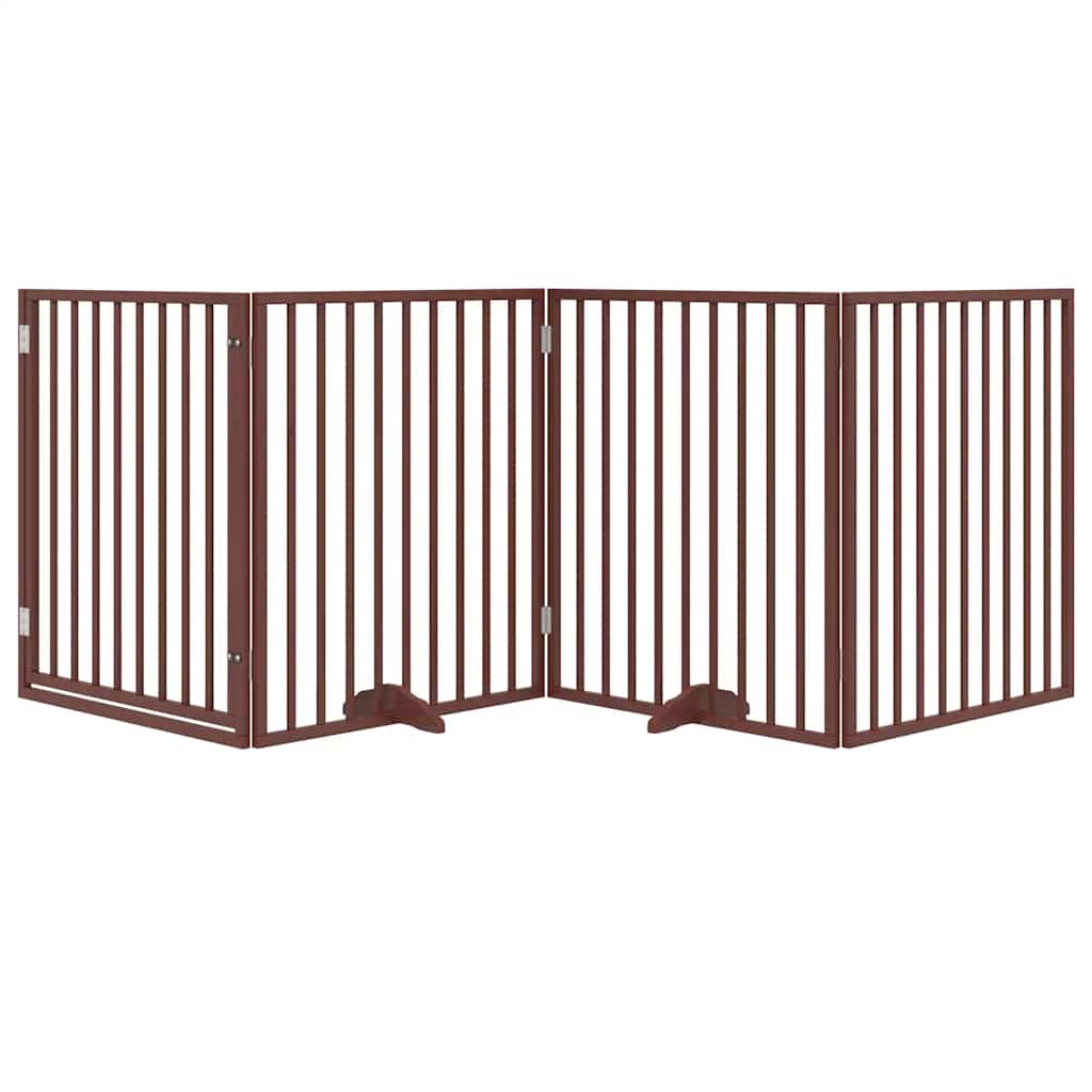 Vidaxx faltbares Hundegitter 4 Paneele 320 cm Pappelholz braun