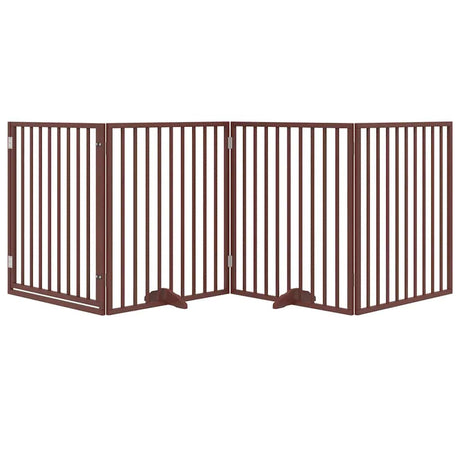 Vidaxx faltbares Hundegitter 4 Paneele 320 cm Pappelholz braun