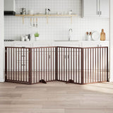 Vidaxx faltbares Hundegitter 4 Paneele 320 cm Pappelholz braun