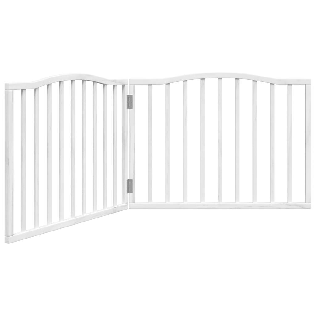 Vidaxx faltbares Hundegitter 2 Paneele 160 cm Pappelholz weiß