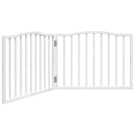 Vidaxx faltbares Hundegitter 2 Paneele 160 cm Pappelholz weiß