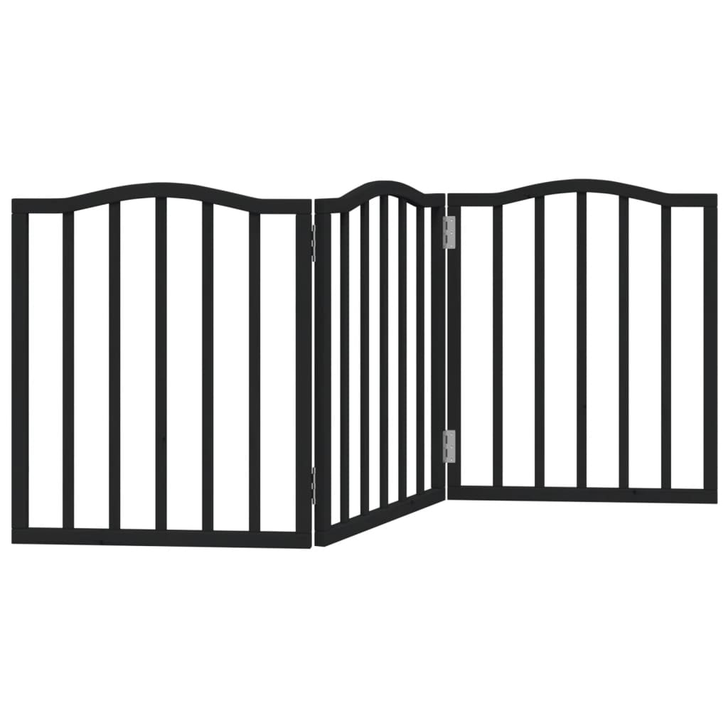Vidaxx faltbares Hundegitter 3 Paneele 150 cm Pappelholz schwarz