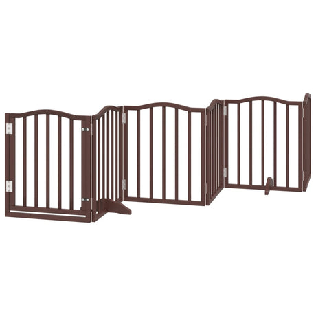 Vidaxl faltbares Hundegitter 6 Paneele 300 cm Pappelholz braune Eiche